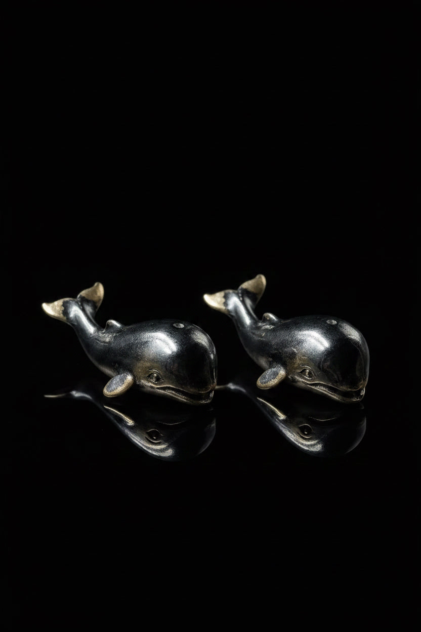 Coppia di Balene in Argento– Saturno, Arezzo