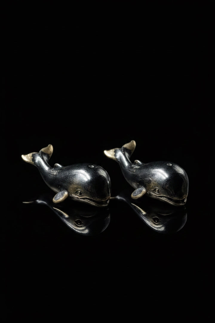 Coppia di Balene in Argento– Saturno, Arezzo