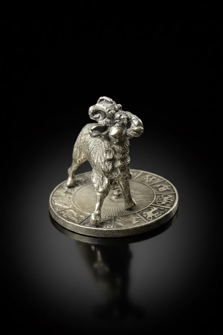 Ariete in Argento su Disco Zodiacale – Brandimarte Firenze