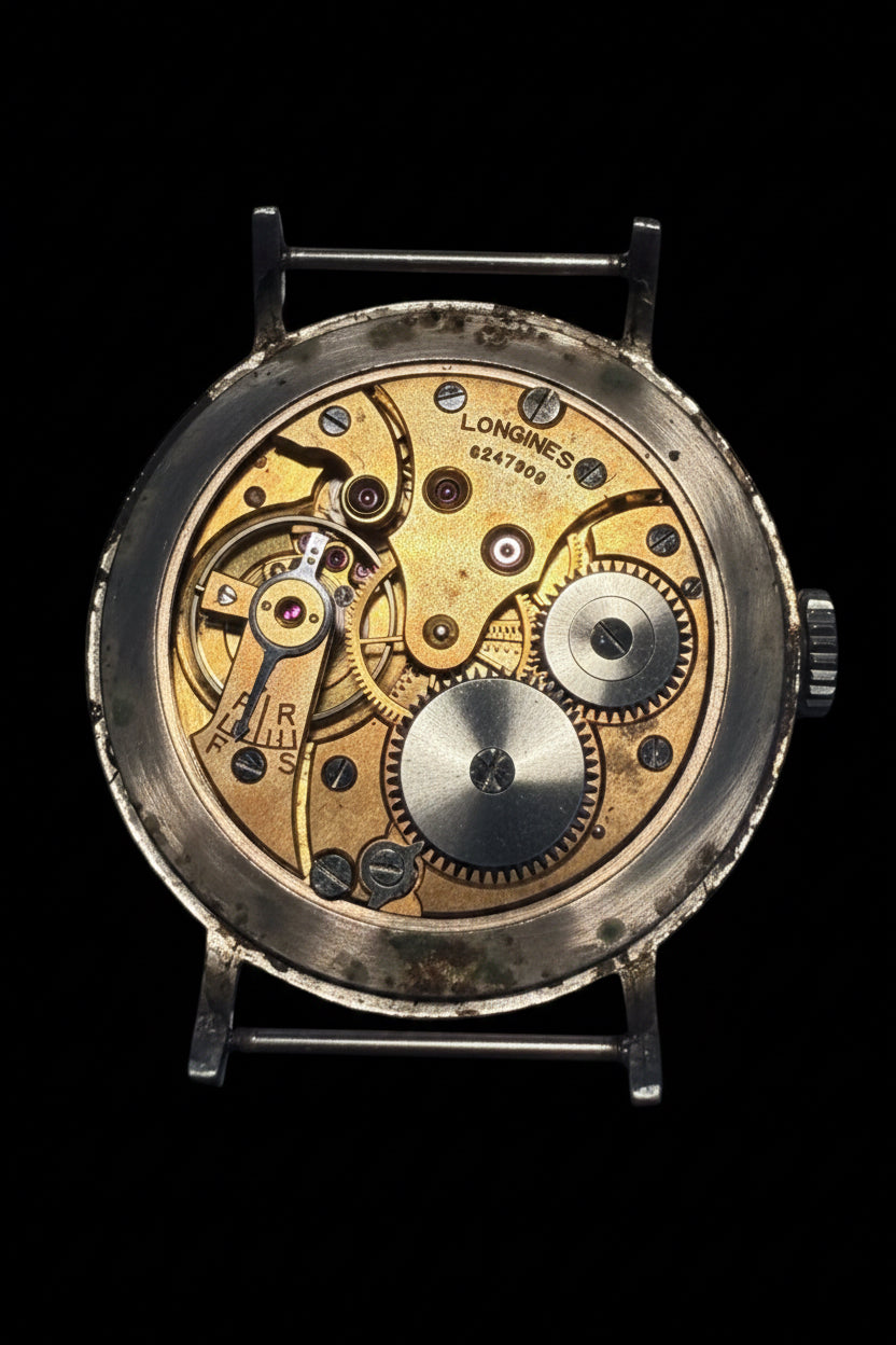 Longines anni ’30 – Acciaio, Carica Manuale