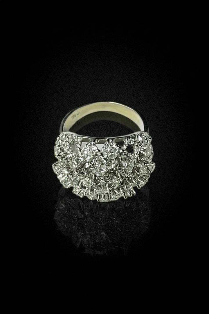 Anello Intrecciato con Diamanti, Anni ’50