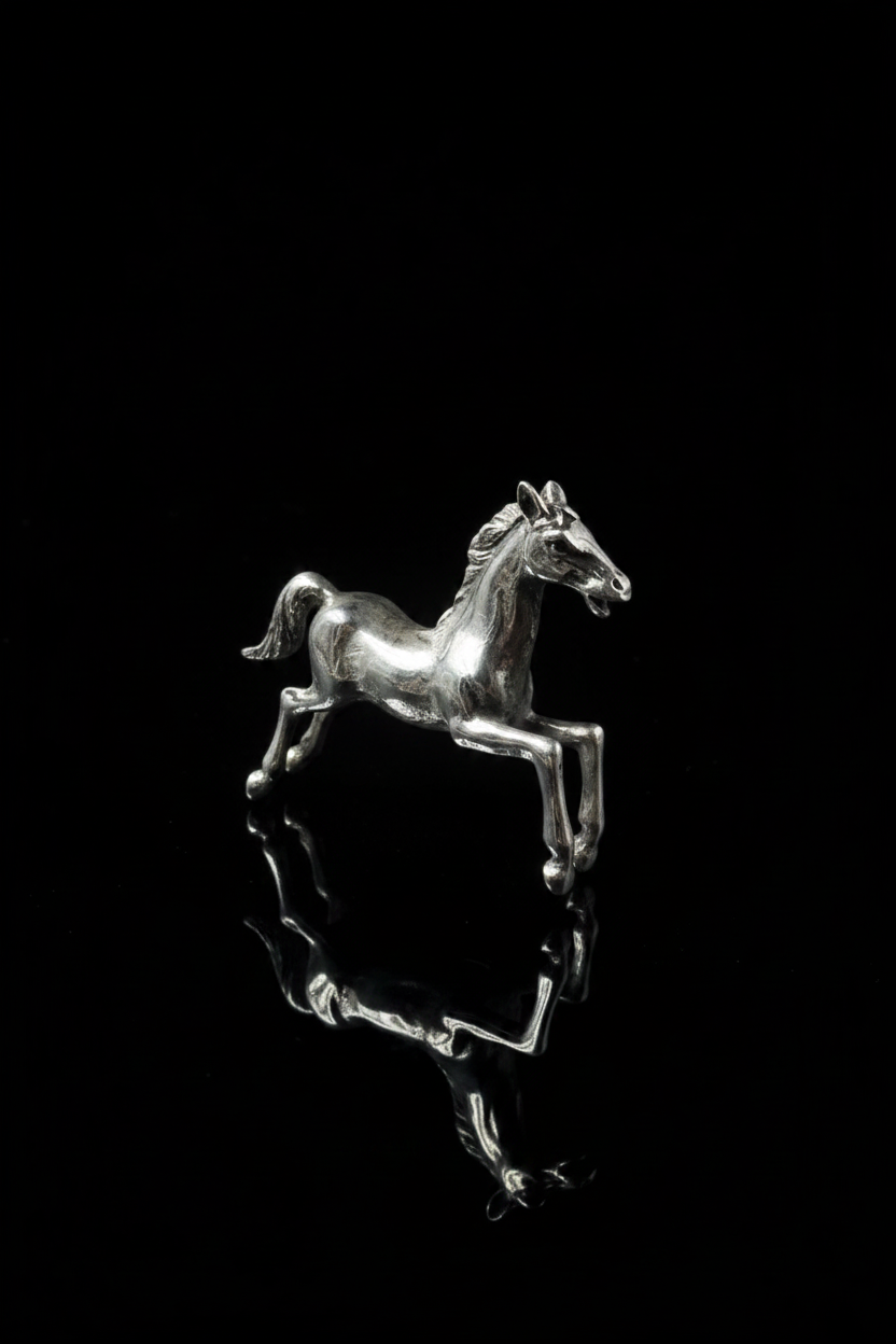 Cavallo al Galoppo in Argento