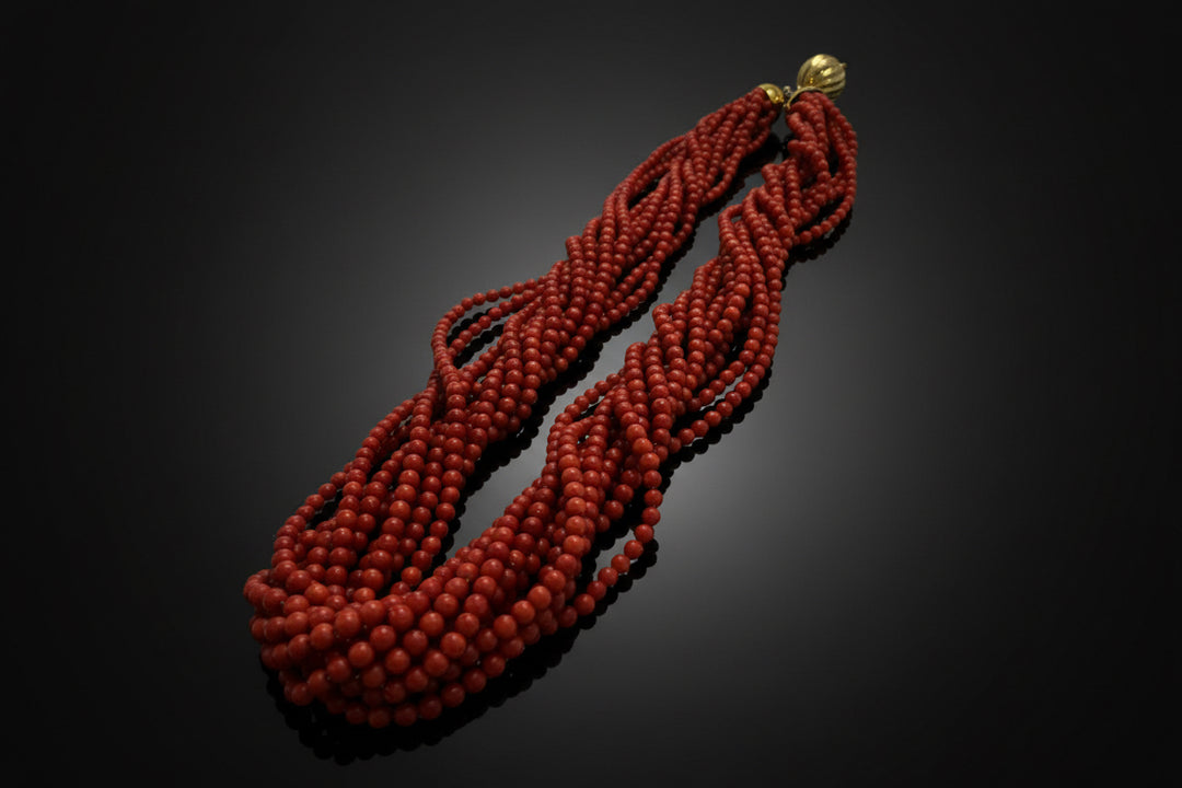 Collana in Corallo Multifilo