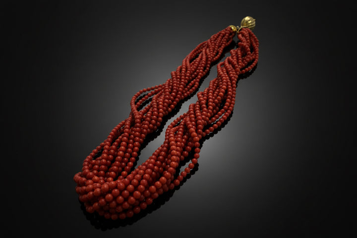 Collana in Corallo Multifilo