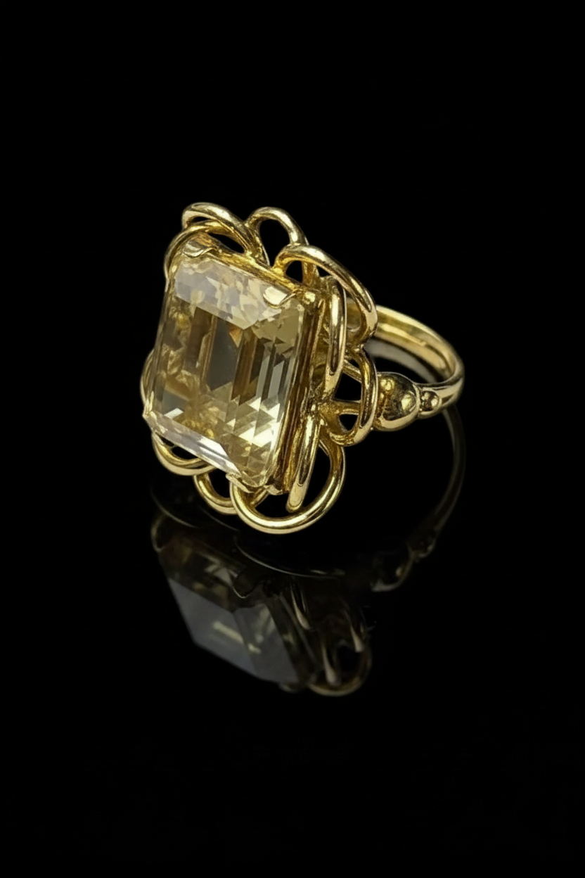 Anello con Quarzo Morione