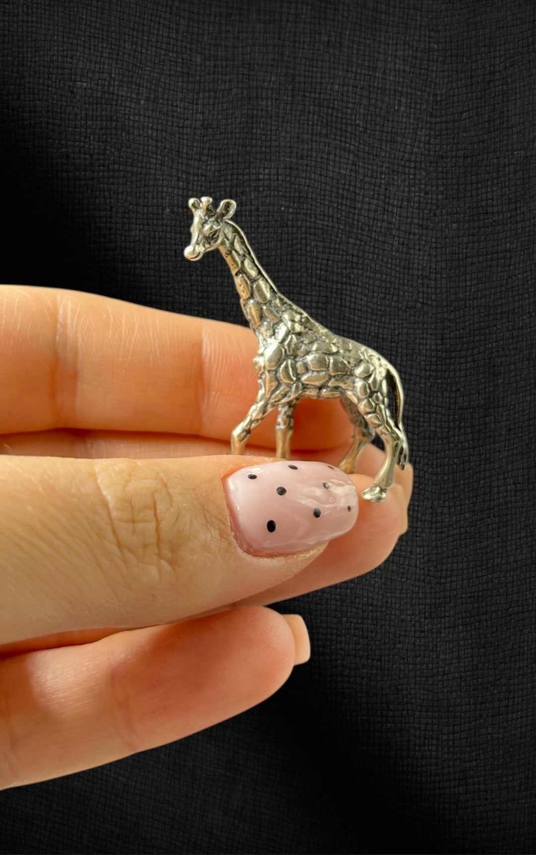 Giraffa in Argento 800 – Scultura Artigianale Italiana di Pregio