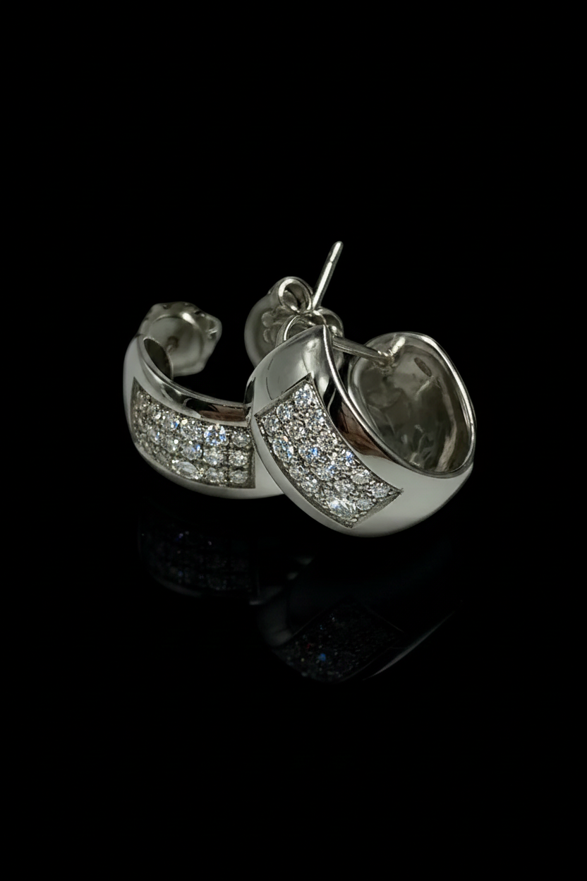 Orecchini in Oro Bianco con Diamanti