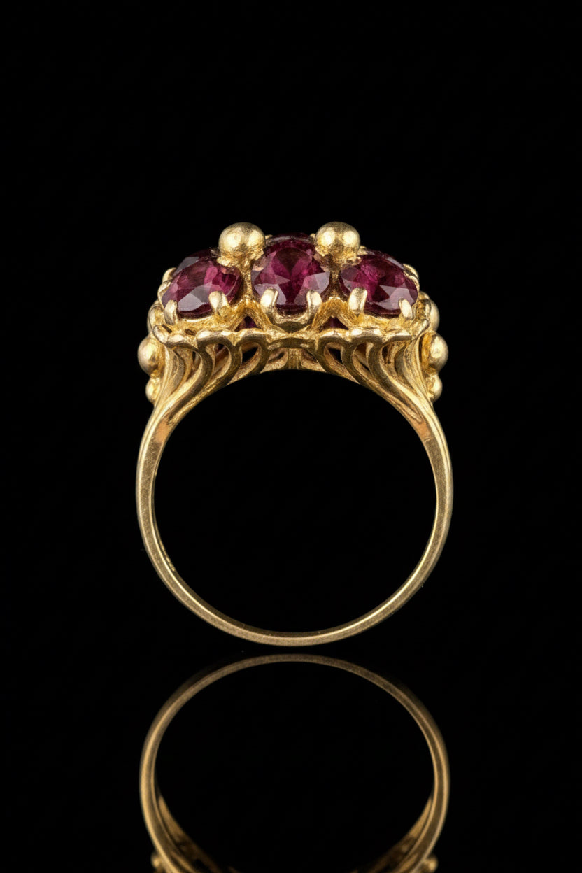 Anello con Granati Rodolite