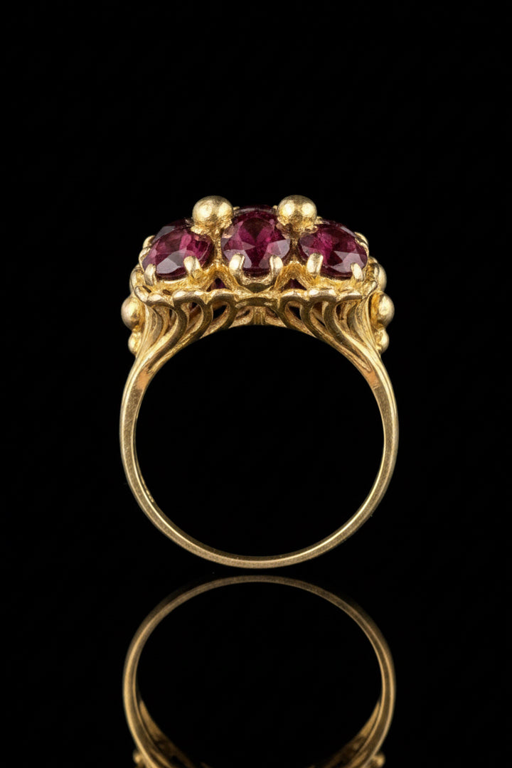 Anello con Granati Rodolite