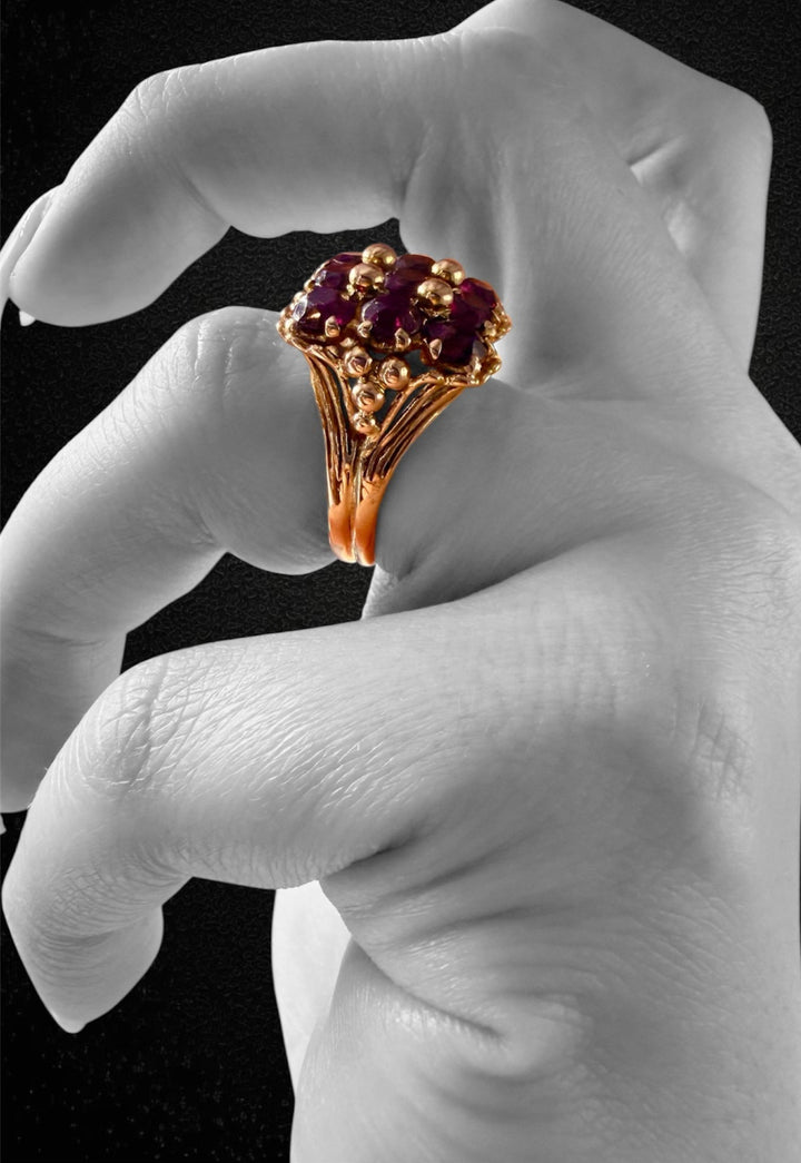 Anello con Granati Rodolite