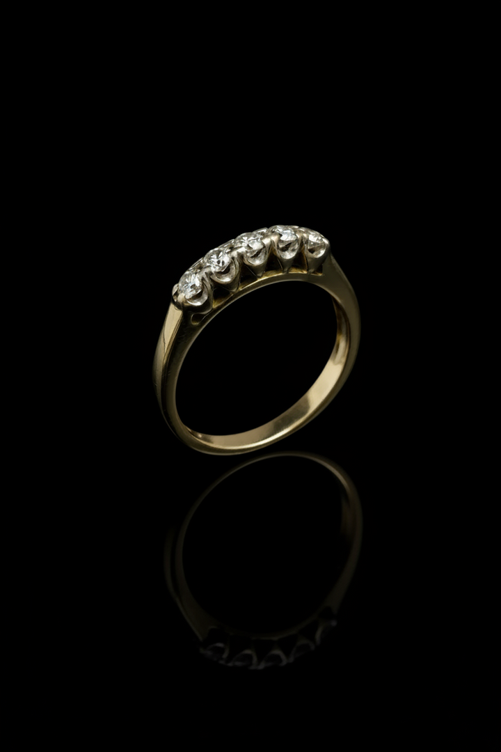 Anello Riviere in Oro Bianco