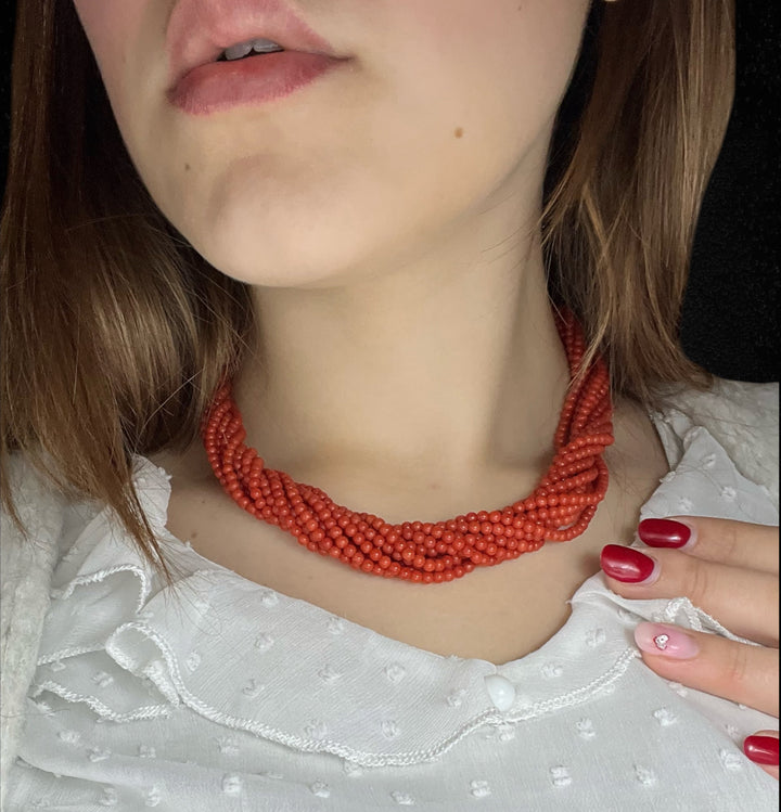 Collana in Corallo Multifilo
