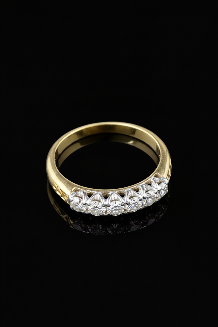 Anello Riviere in Oro Bianco