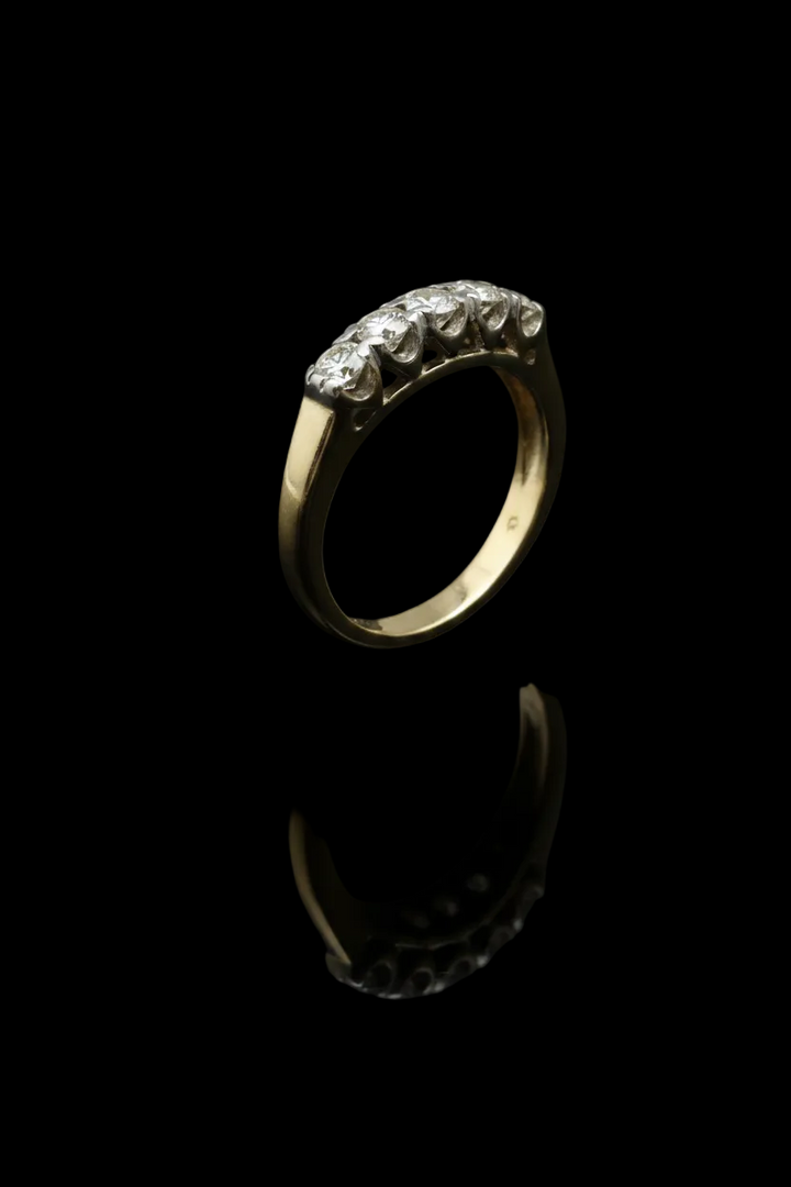 Anello Riviere in Oro Bianco