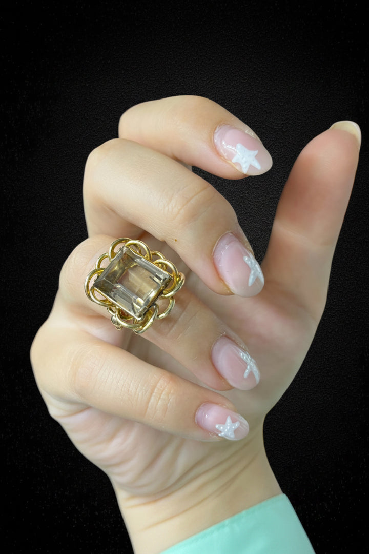Anello con Quarzo Morione