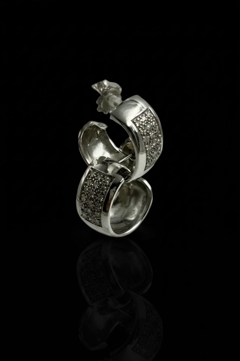 Orecchini in Oro Bianco con Diamanti
