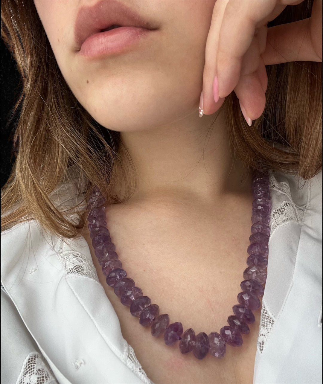 Collana con Ametiste Sfaccettate