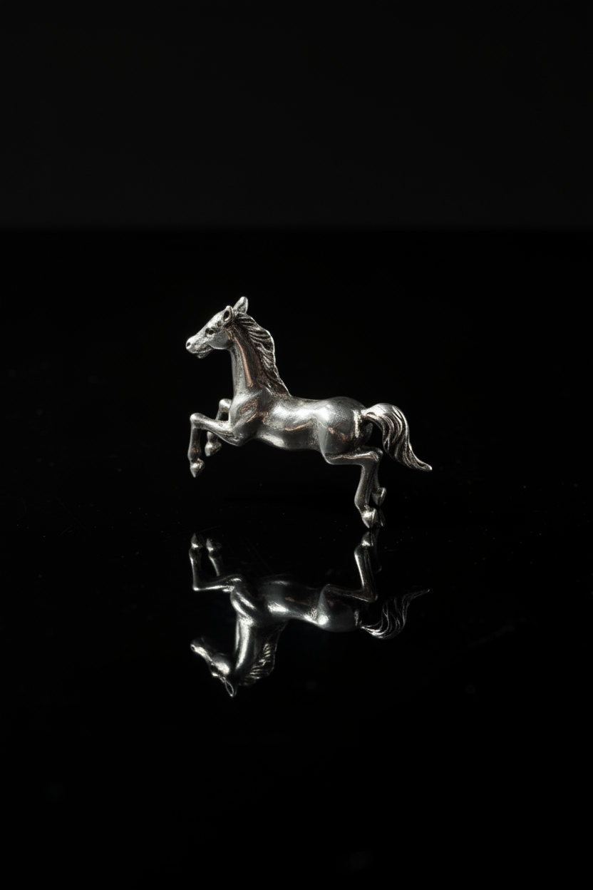 Cavallo al Galoppo in Argento