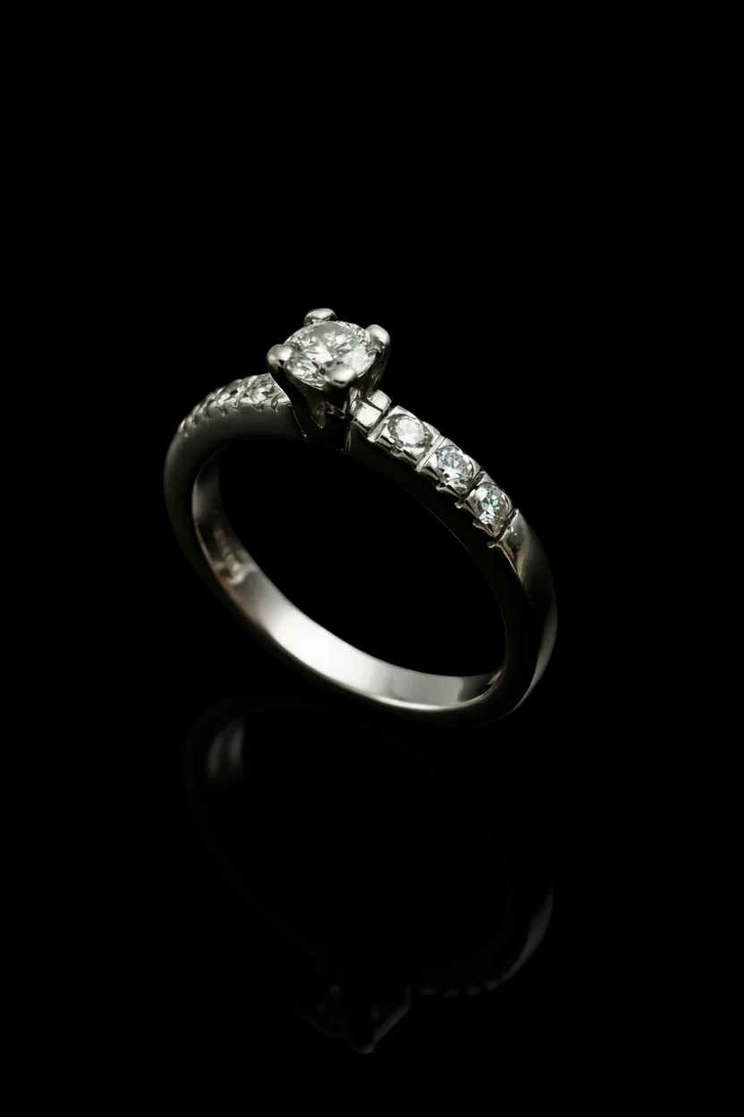 Anello in Oro Bianco e Diamanti di Biandrate Gioielli