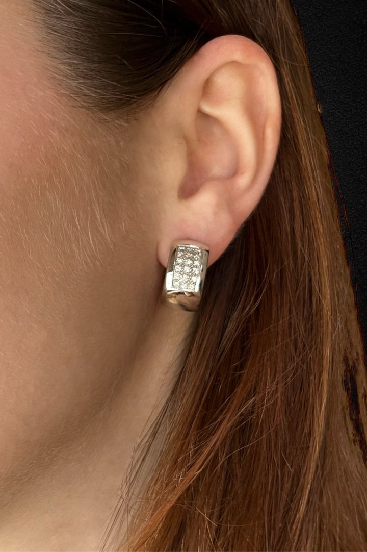 Orecchini in Oro Bianco con Diamanti