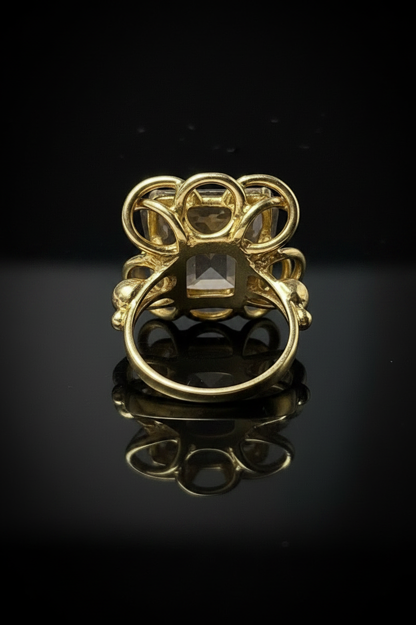 Anello con Quarzo Morione