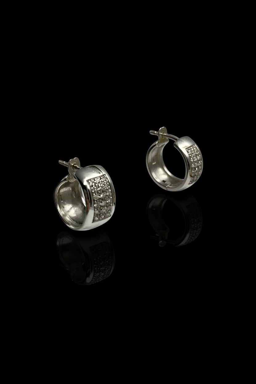 Orecchini in Oro Bianco con Diamanti
