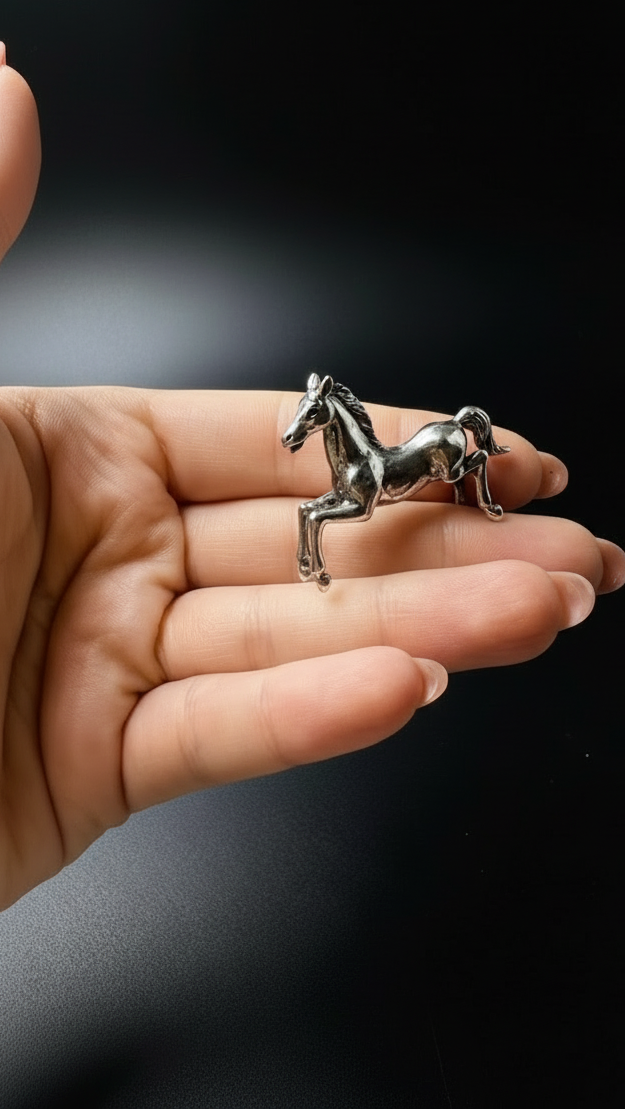 Cavallo al Galoppo in Argento