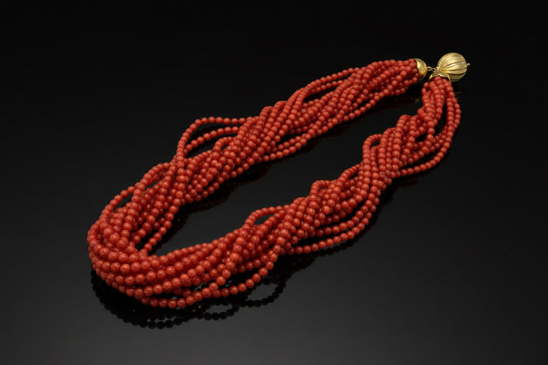 Collana in Corallo Multifilo