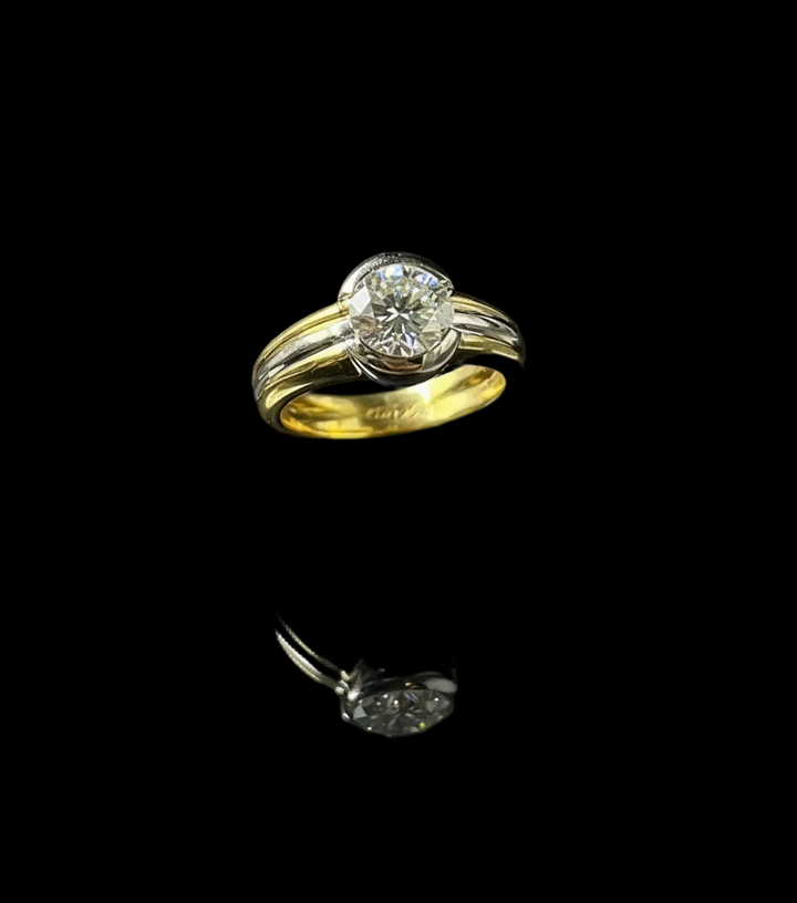 Anello Solitario con Diamante Naturale 1,45 ct