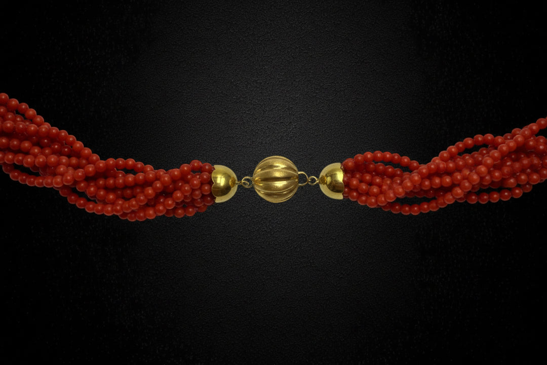 Collana in Corallo Multifilo