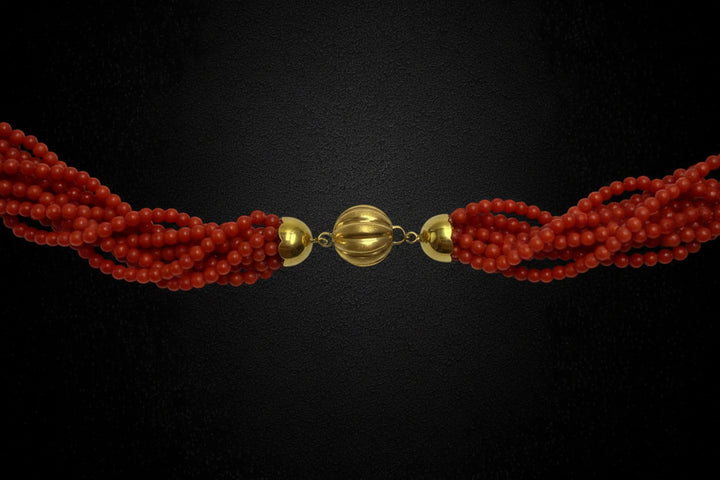 Collana in Corallo Multifilo