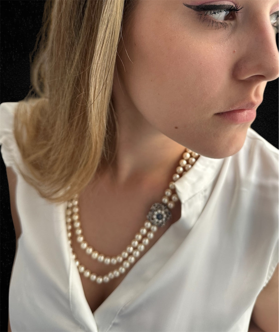 Collana di Perle a Doppio Filo