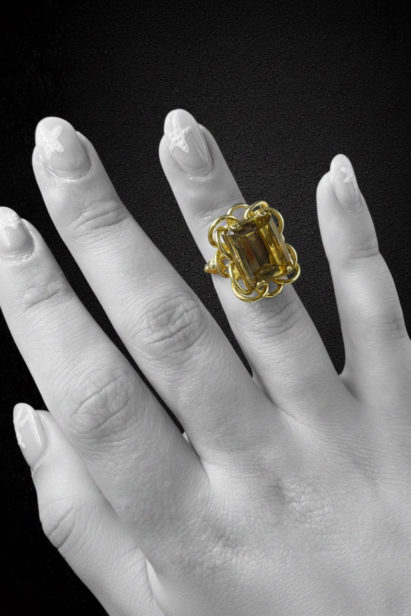 Anello con Quarzo Morione