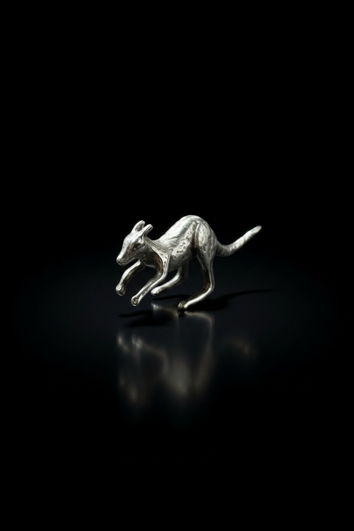 Canguro in Corsa, in Argento 925