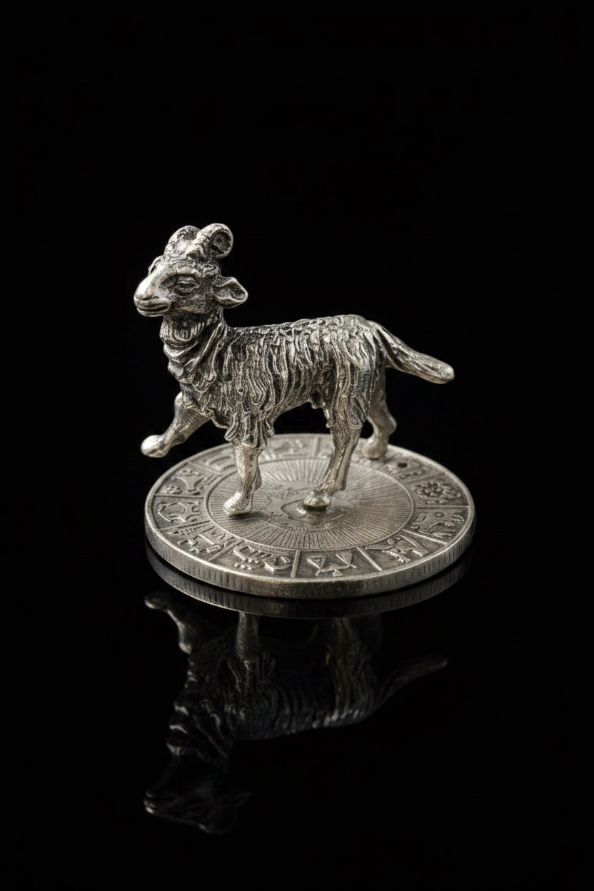 Ariete in Argento su Disco Zodiacale – Brandimarte Firenze