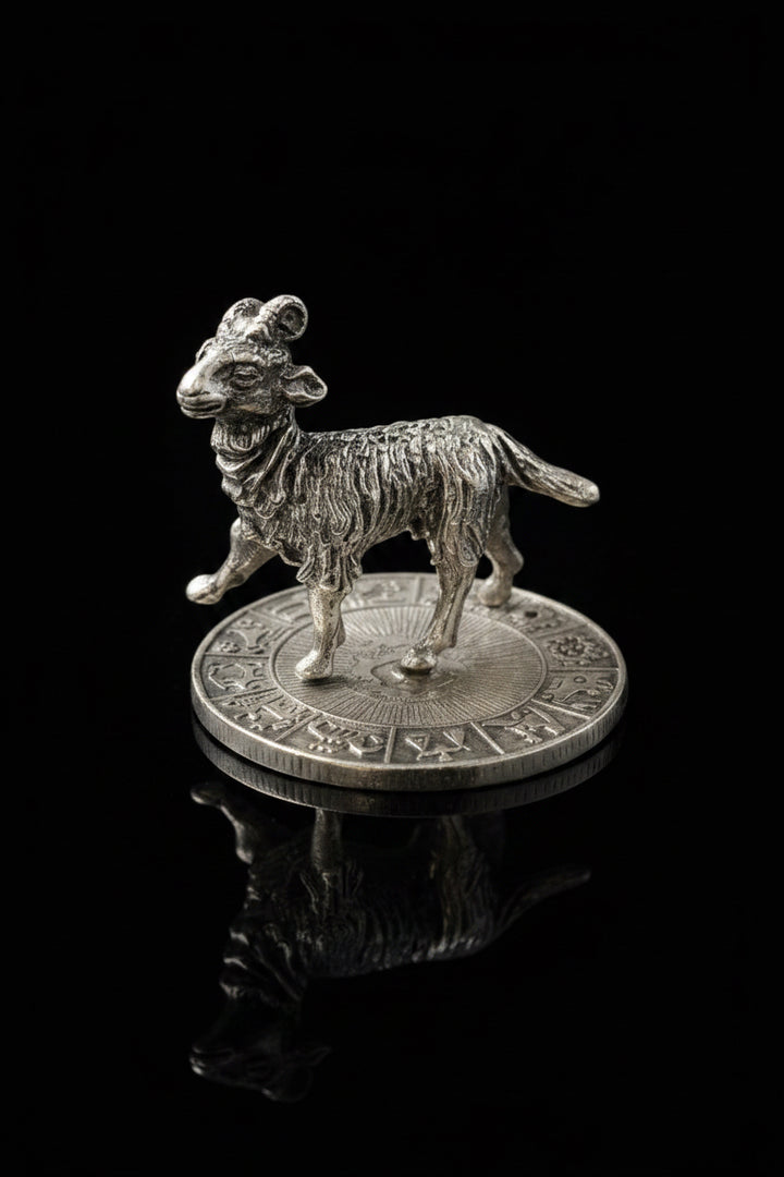 Ariete in Argento su Disco Zodiacale – Brandimarte Firenze