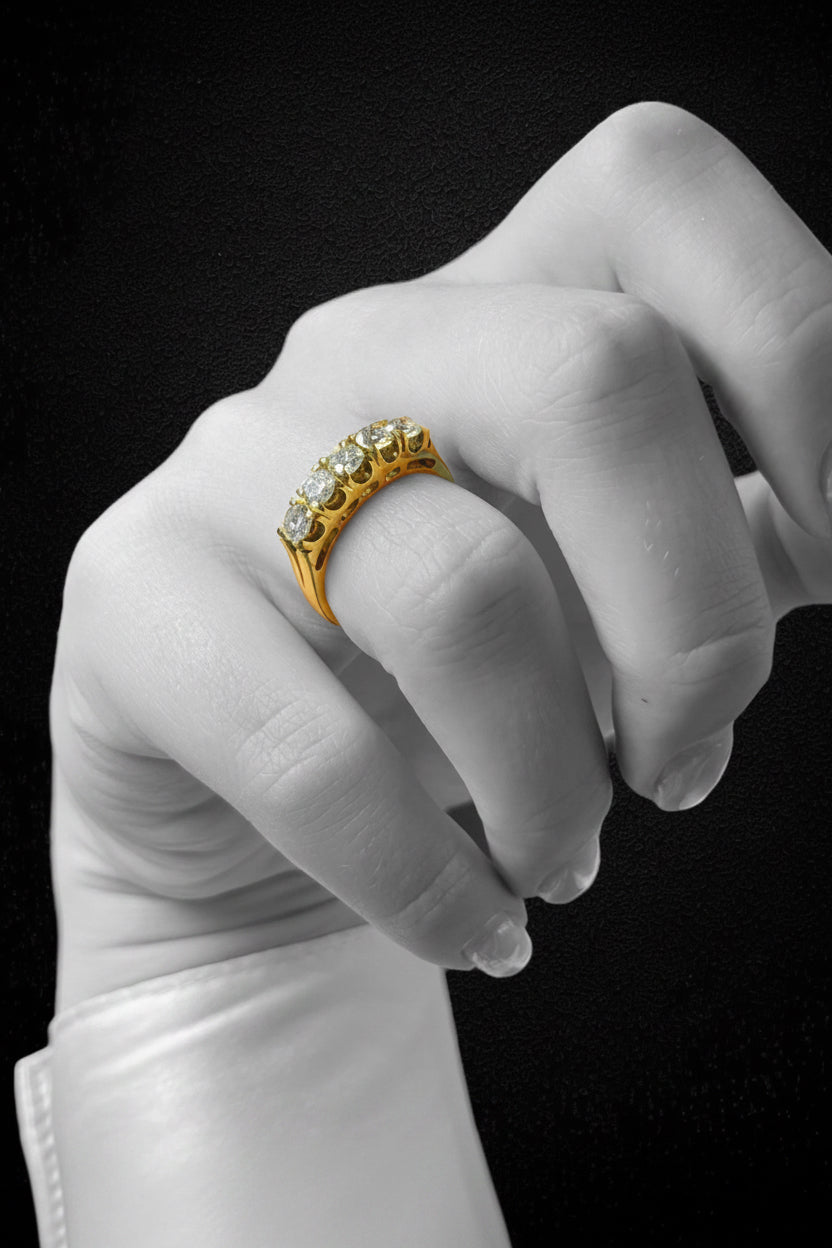 Rivière in Oro Giallo, ct.1,25