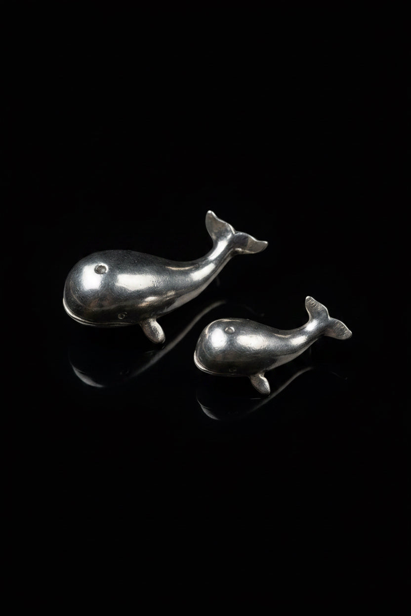 Coppia di Balene in Argento– Saturno, Arezzo