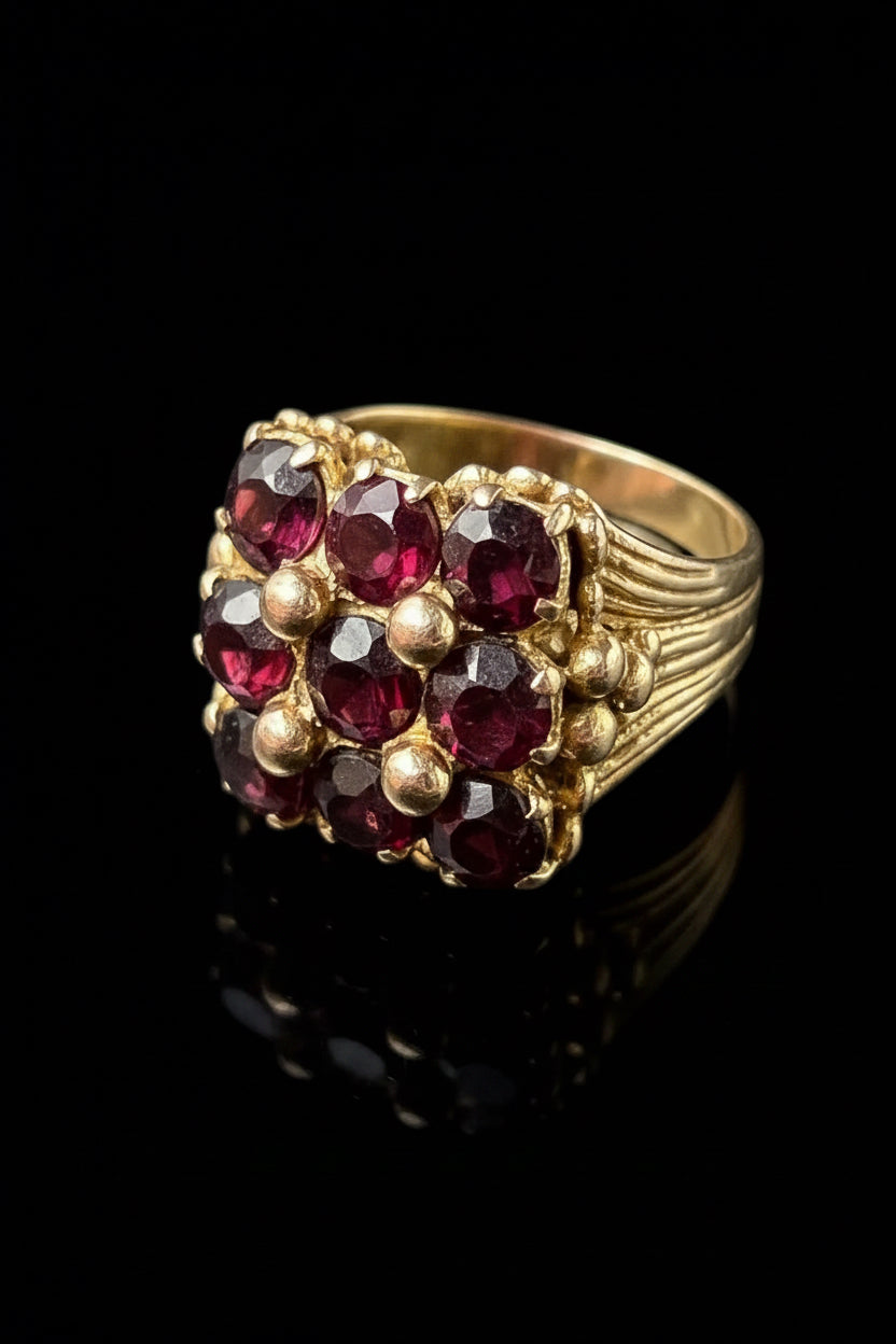 Anello con Granati Rodolite