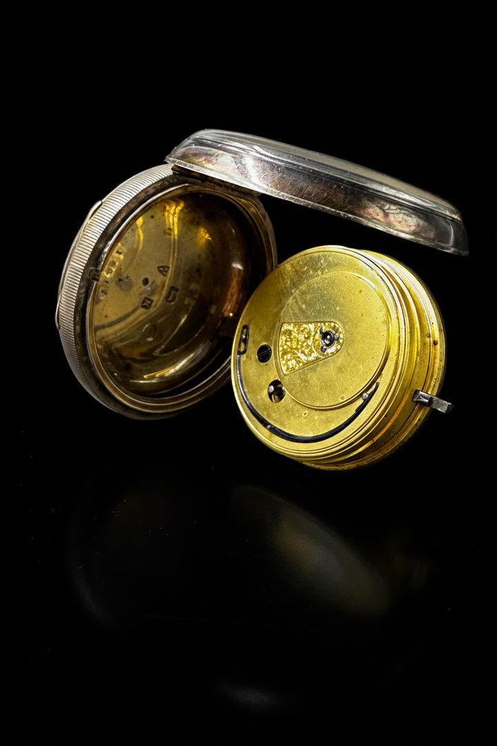 Orologio da tasca in argento – B. Eynon, Narberth – Cassa Chester 1806