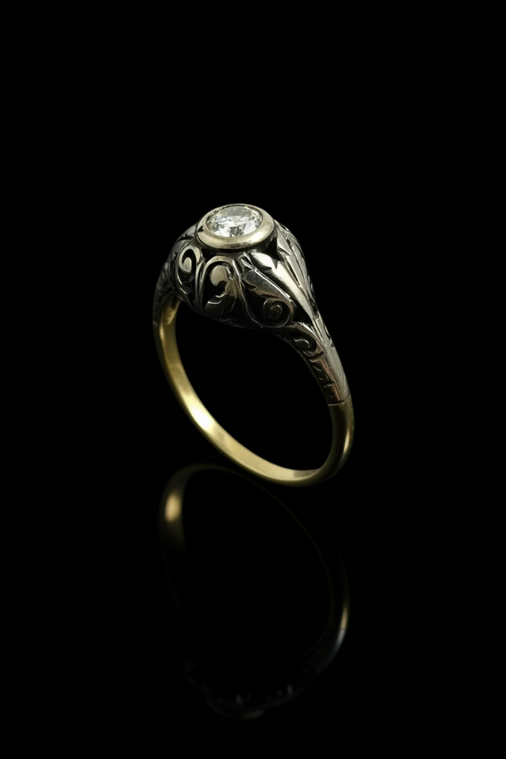 Anello Jugendstil dei primi del '900