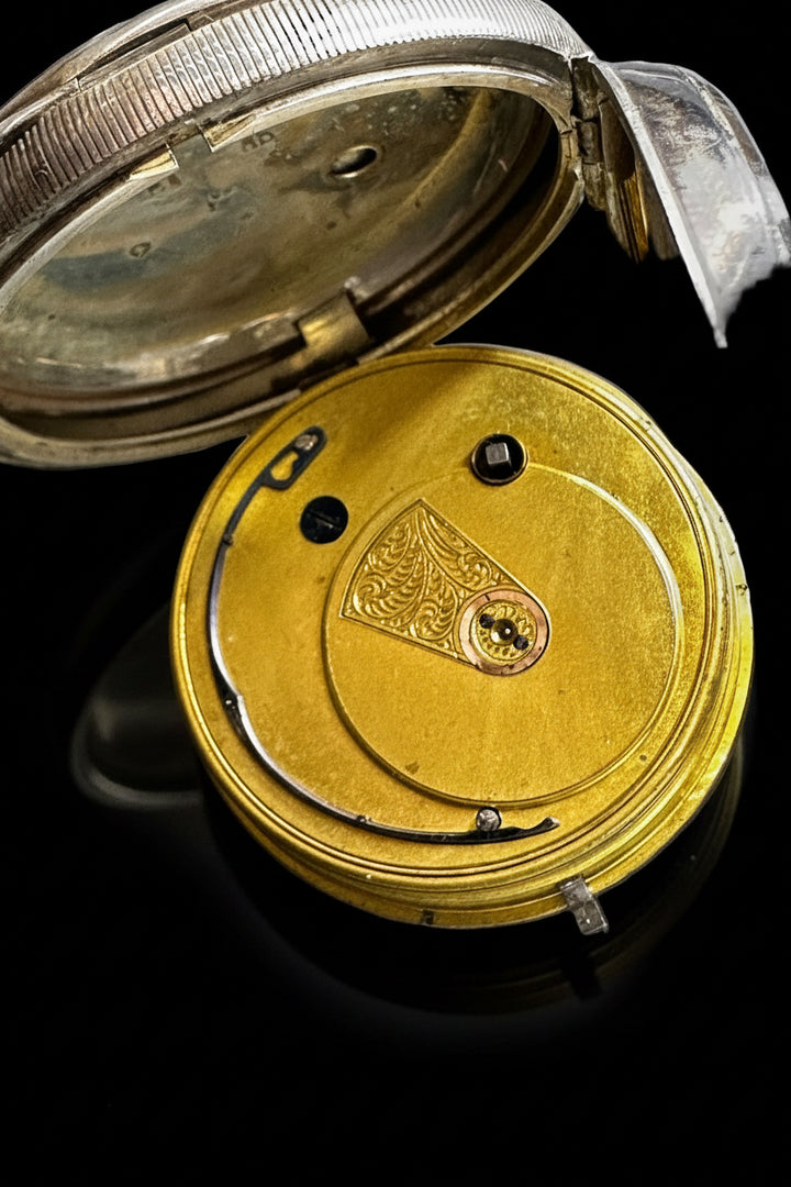 Orologio da tasca in argento – B. Eynon, Narberth – Cassa Chester 1806