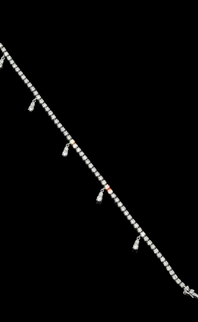 Bracciale Tennis in Oro Bianco