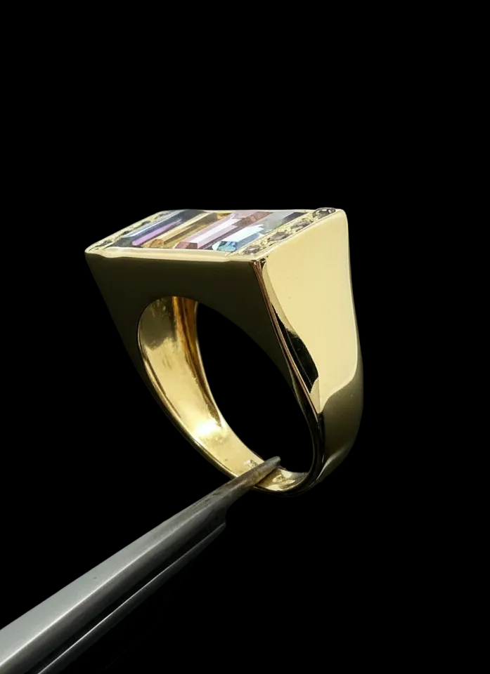Anello Premier con Pietre Multicolori