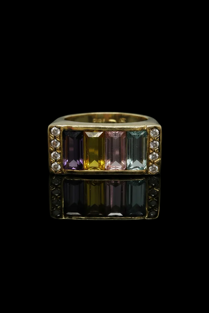 Anello Premier con Pietre Multicolori