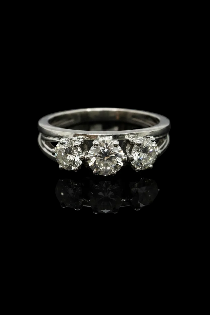 Trilogy in Oro Bianco con Diamanti