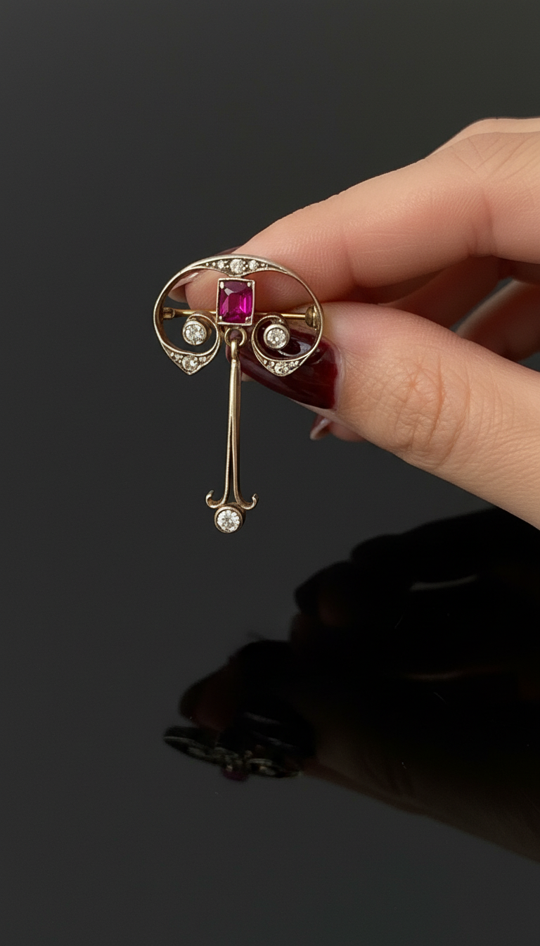 Pendente in stile Art Nouveau
