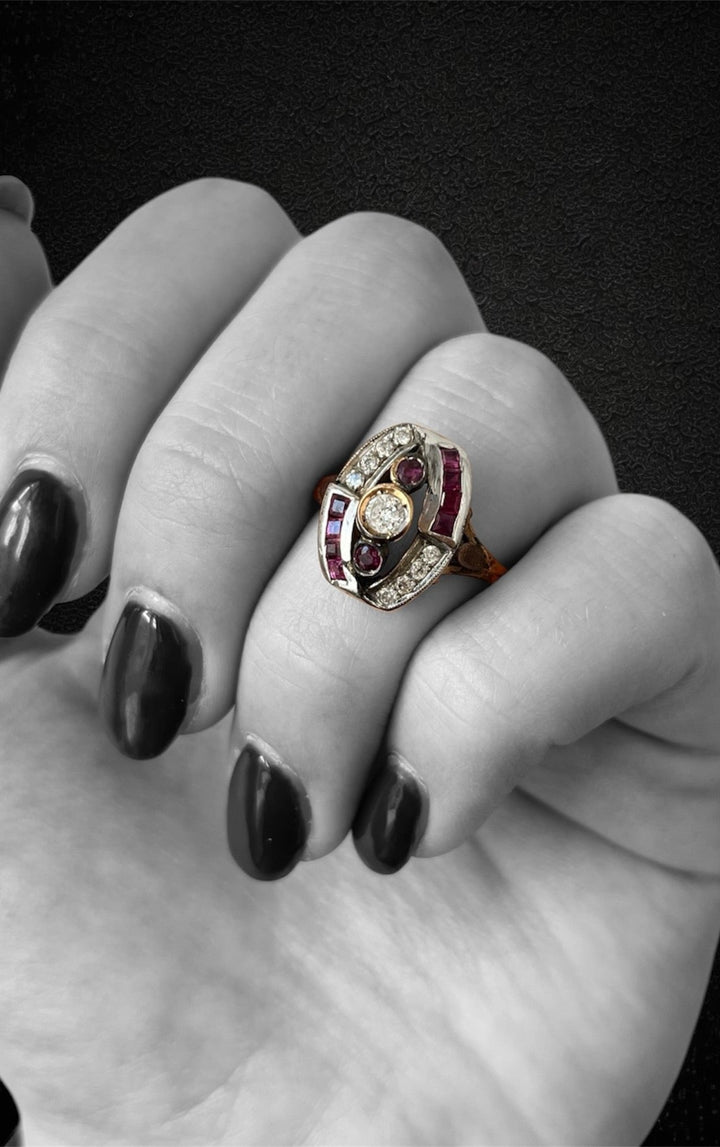 Anello di Epoca Art Déco
