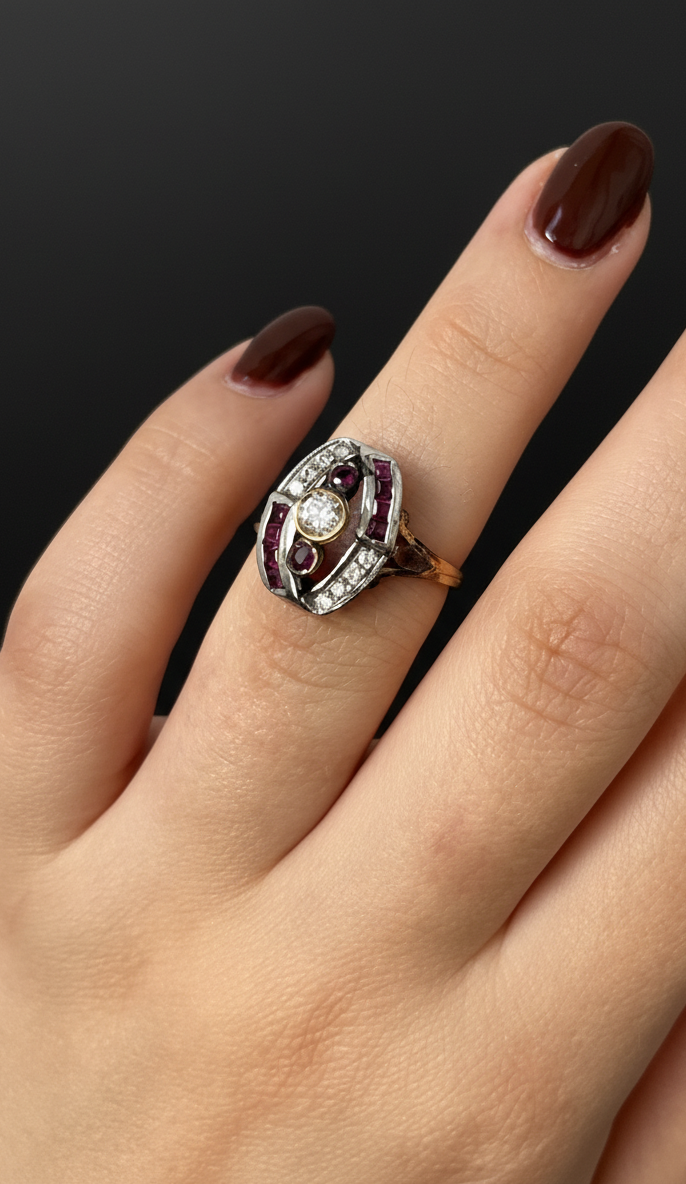Anello di Epoca Art Déco