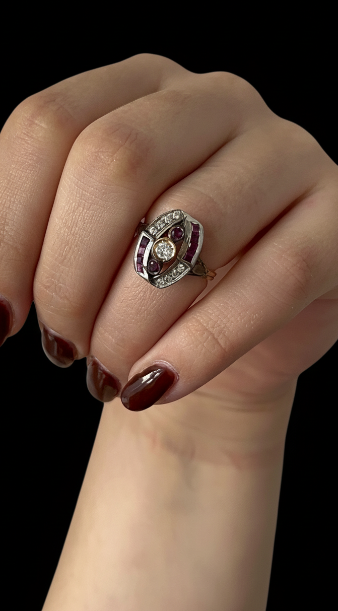 Anello di Epoca Art Déco